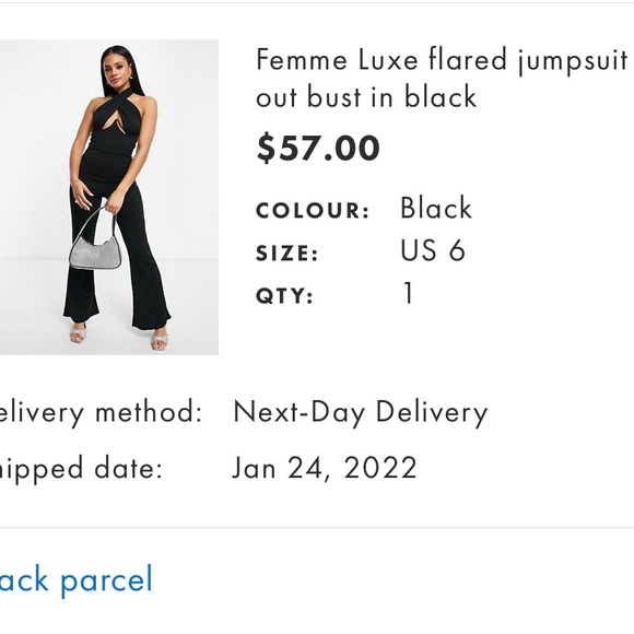 ASOS Black cutout jumpsuit - Picture 1 of 3